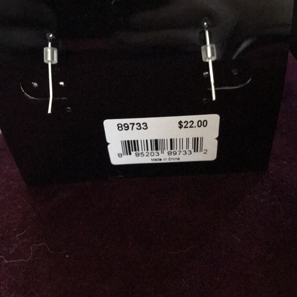 Cookie Lee SilverTone Round Crystal Earings - Picture 3 of 3